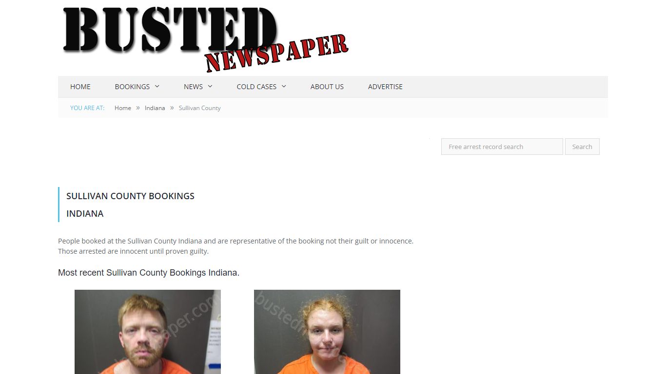 Sullivan County, IN Mugshots - BUSTEDNEWSPAPER.COM