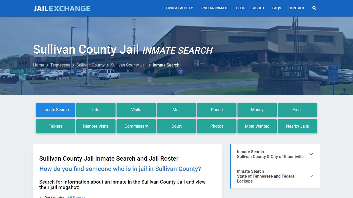 Inmate Search: Roster & Mugshots - Sullivan County Jail, TN